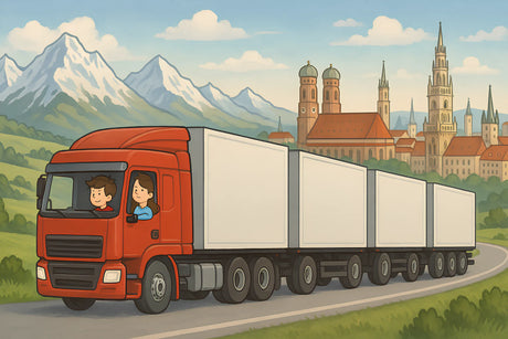 Грузовик с книгами уезжает из Мюнхена