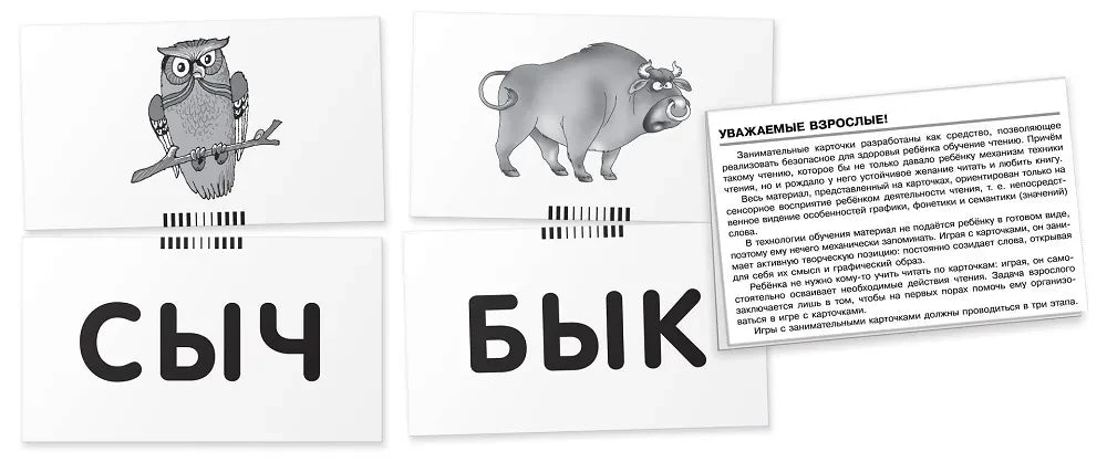 Жук. Читаем слова-слоги. Набор карточек null - 3
