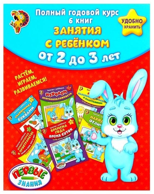 Обучающие книги. Полный годовой курс. Занятия с ребенком от 2 до 3 лет (комплект из 6 книг)