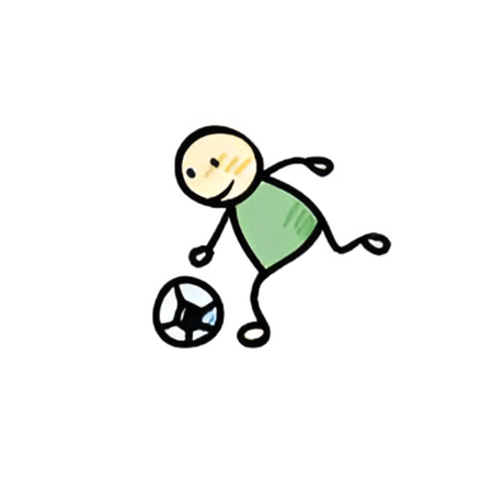 boy playing with ball icon