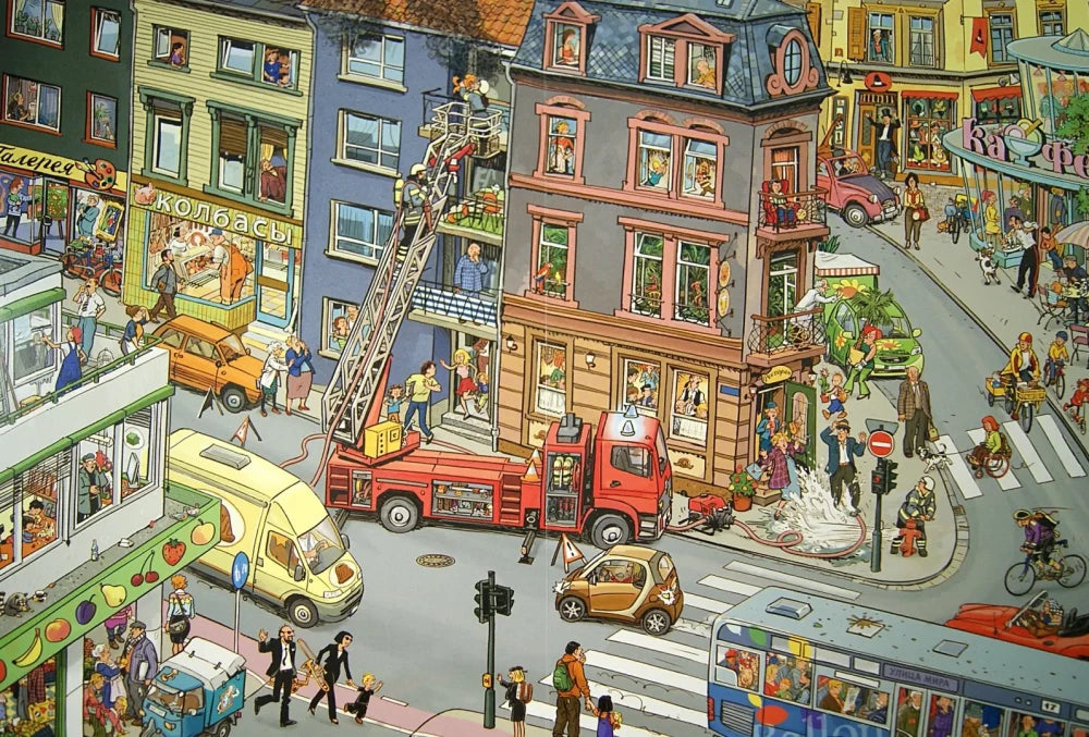 Однажды в городе. История в картинках (виммельбух) 9785000411681