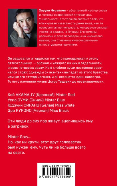 Бесцветный Цкуру Тадзаки и годы его странствий 978-5-04-101660-9 - 0