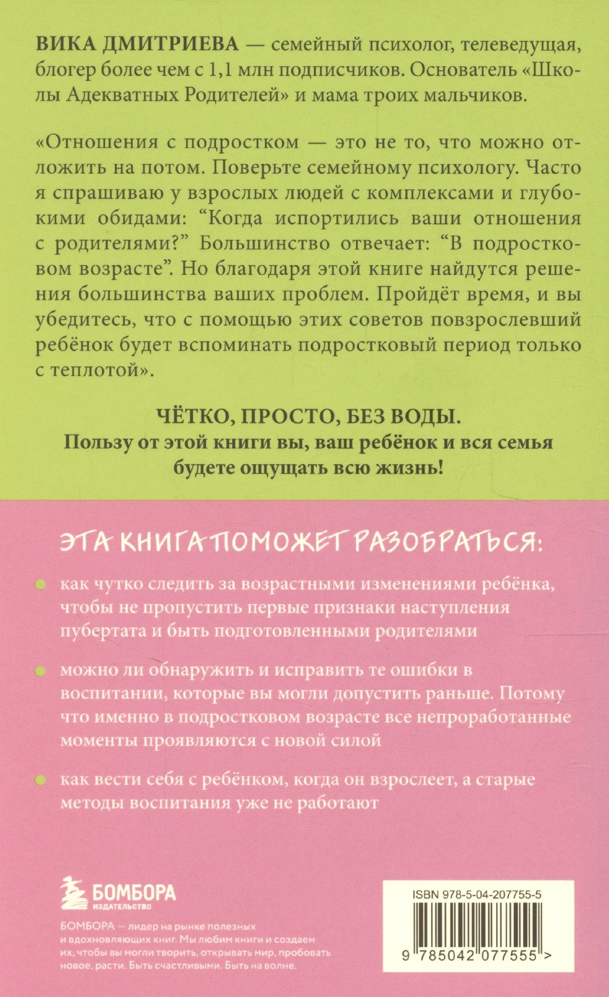 Задняя обложка с аннотацией, списком тем и ISBN