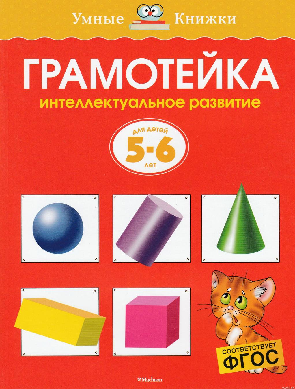 Обложка книги "Грамматика. Интеллектуальное развитие детей 5-6 лет" автор Земцова О.