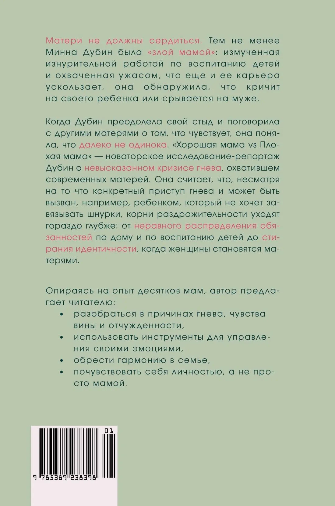 Задняя обложка книги с аннотацией, списком тем и штрихкодом