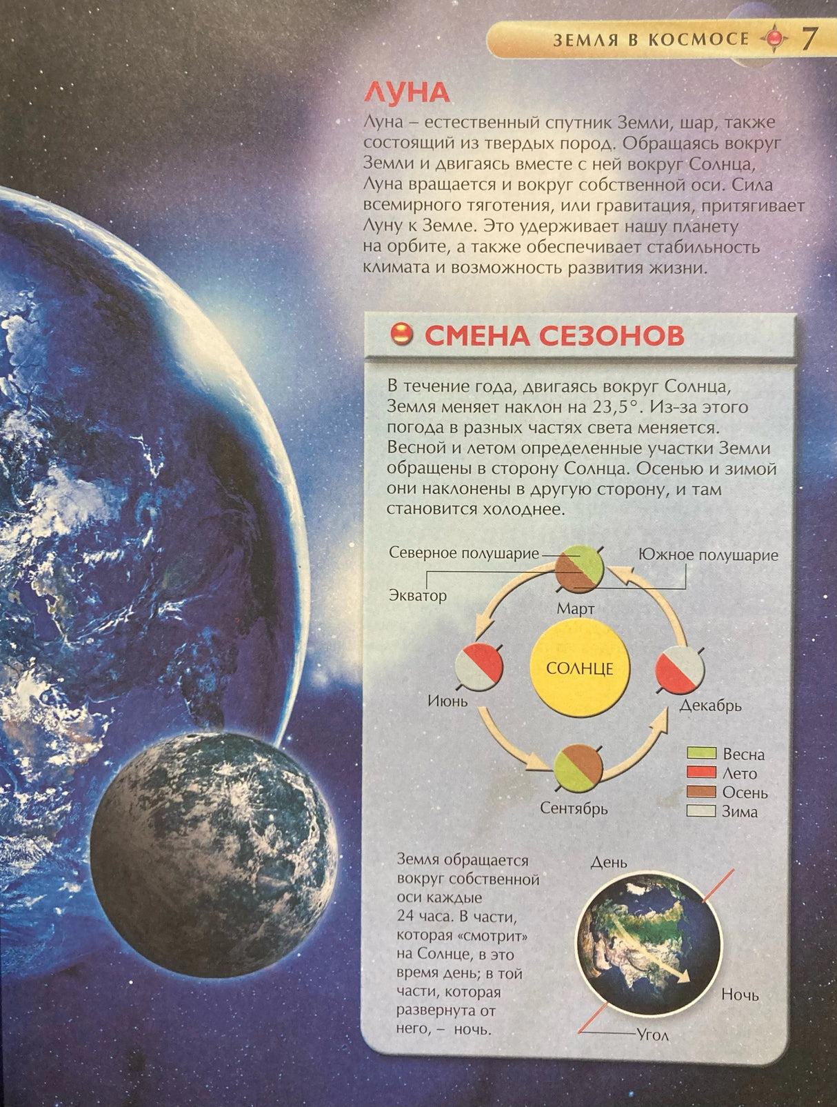 Луна и смена сезонов. Земля в космосе, страница 7
