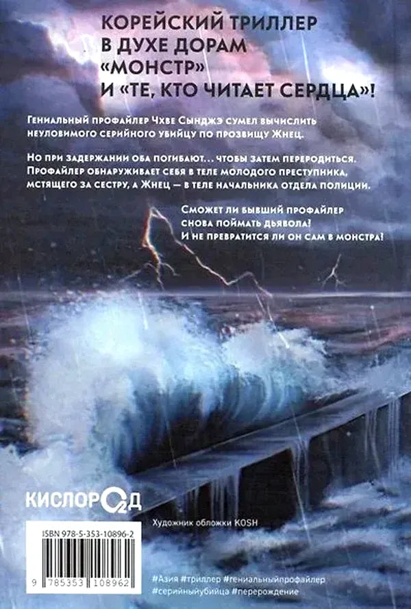 Задняя обложка с аннотацией: корейский триллер в духе дорам