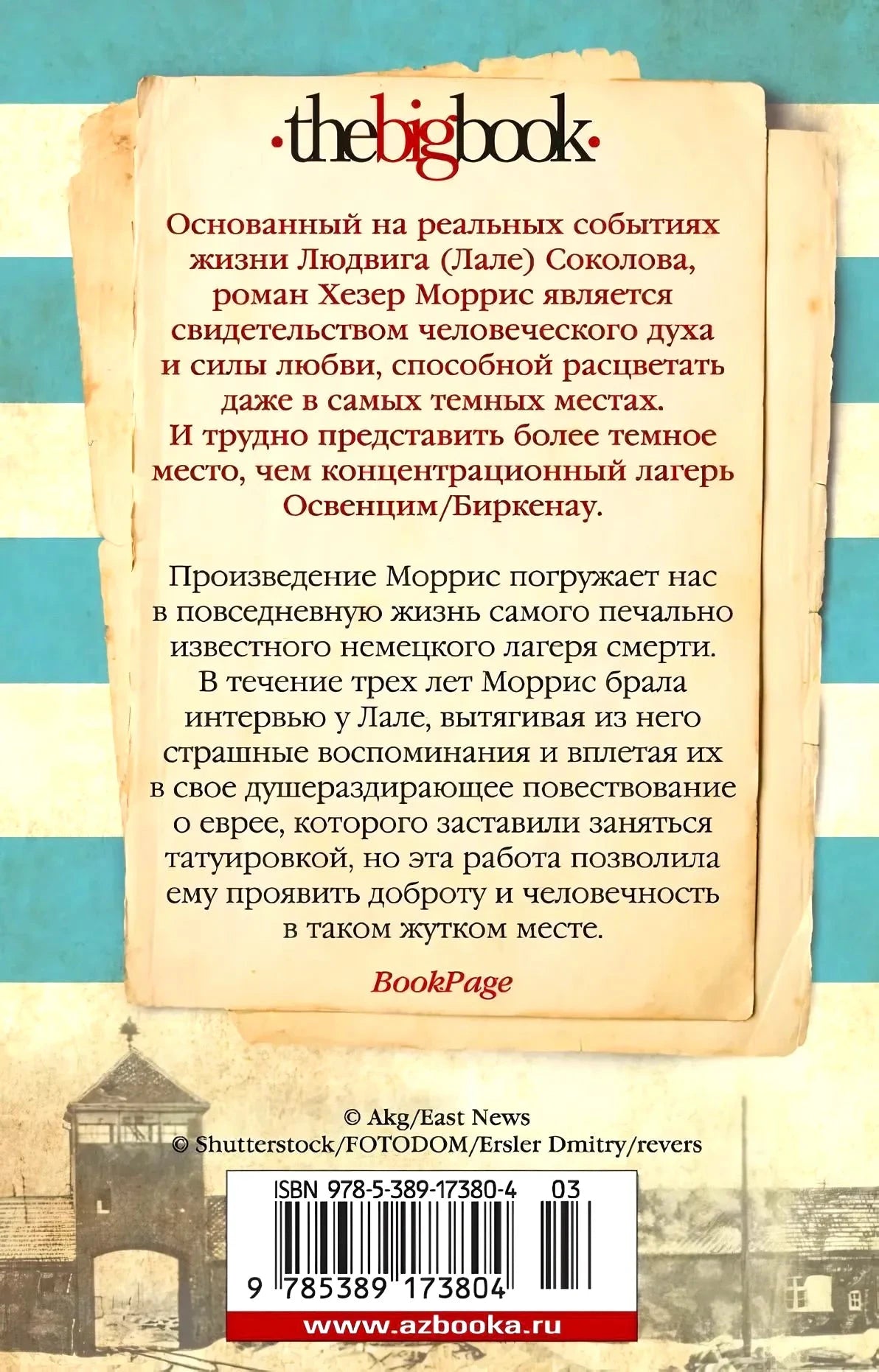 Задняя обложка с аннотацией, серией The Big Book, штрихкодом и логотипом Azbooka.