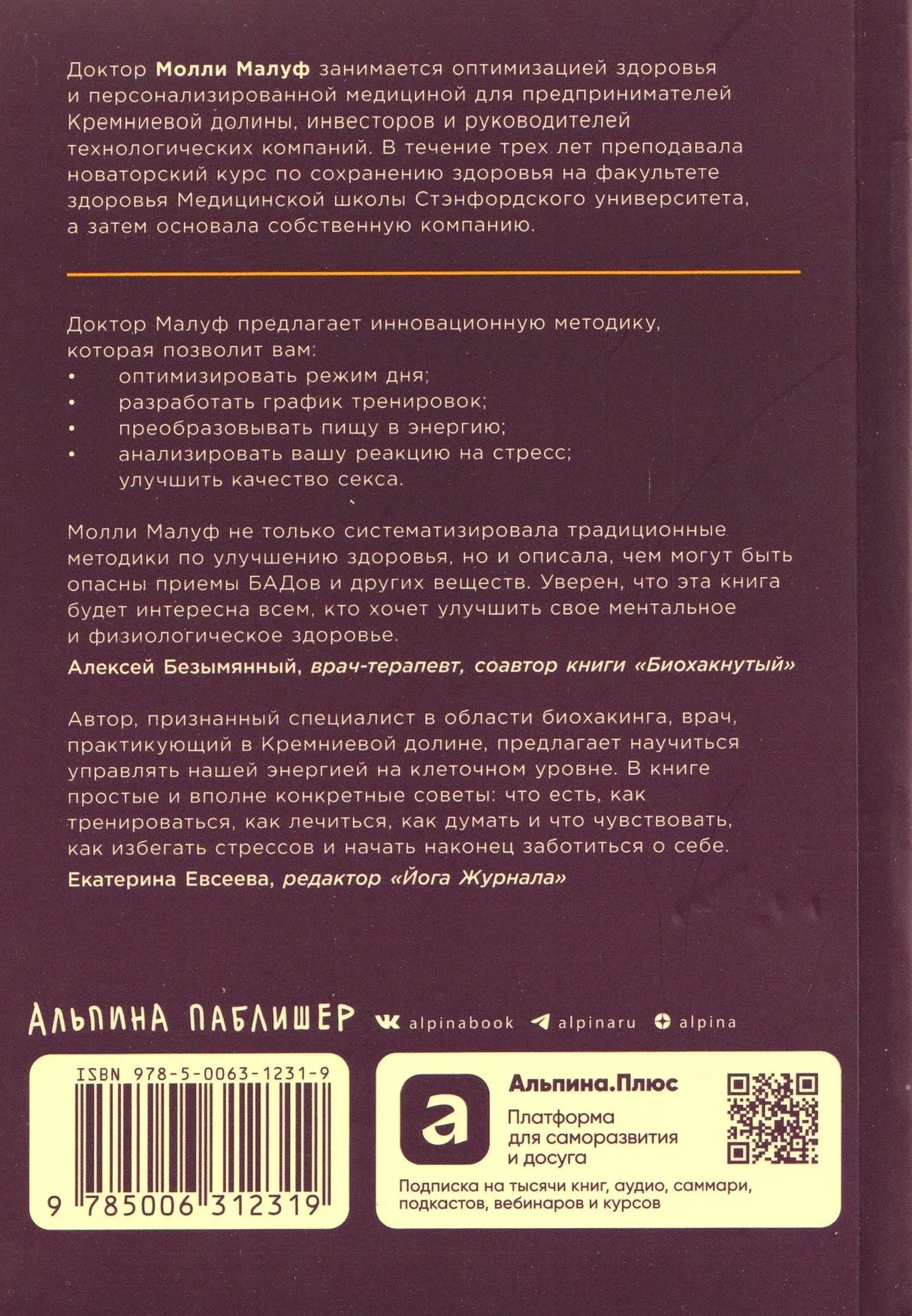 Задняя обложка с аннотацией, штрихкодом и QR-кодом