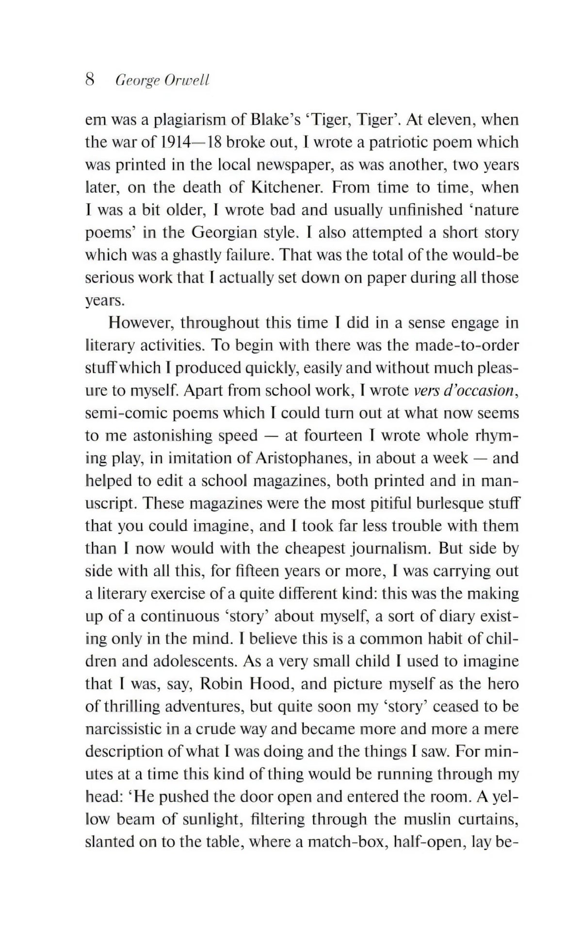 Страница 8 эссе Why I Write? с английским текстом