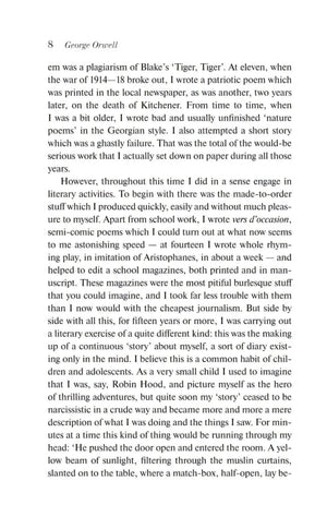 Страница 8 эссе Why I Write? с английским текстом