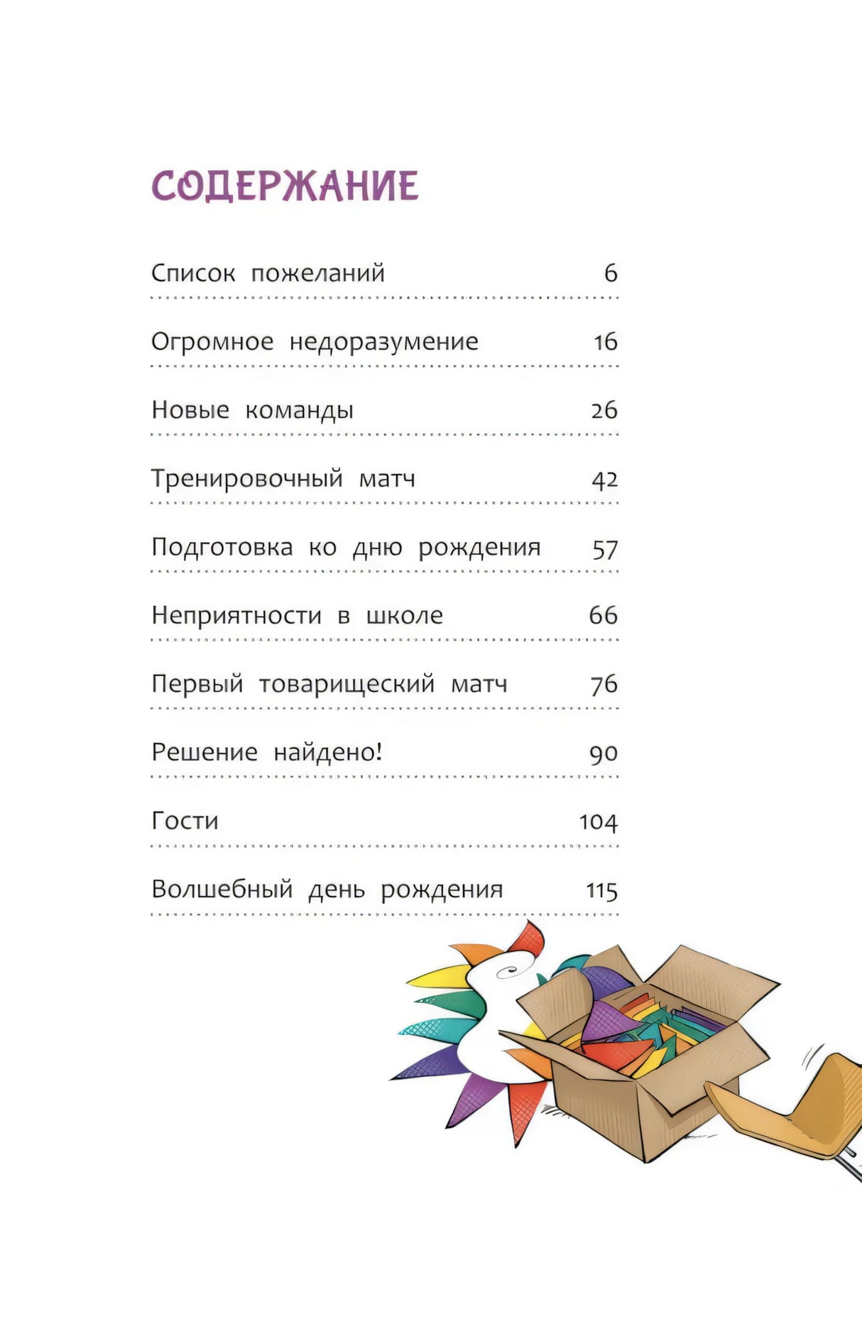 Содержание книги со списком глав