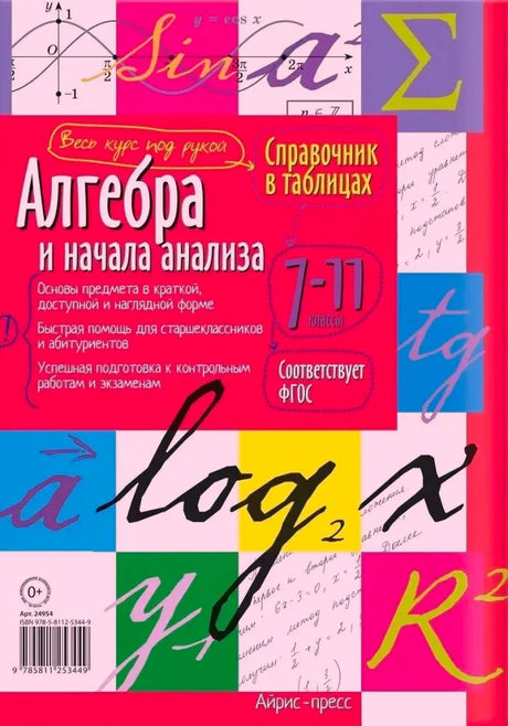 Задняя обложка справочника с описанием, штрихкодом и логотипом Айрис-пресс