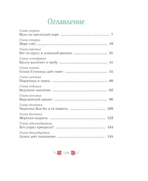 Страница оглавления с двенадцатью главами