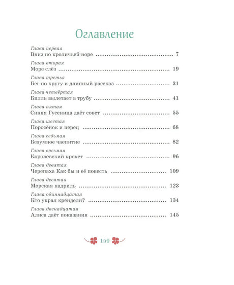 Страница оглавления с двенадцатью главами