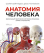 Обложка «Анатомия человека» с анатомическими моделями, черепом и розой.