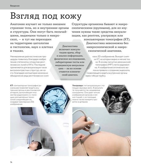 Страница «Взгляд под кожу» о компьютерной томографии и УЗИ.