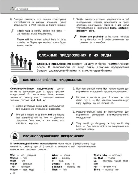 Страница о сложных предложениях и видах связи