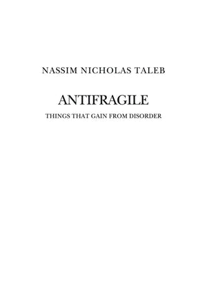 Титульная страница на английском: Antifragile