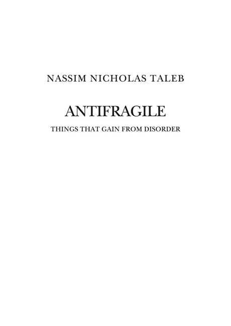 Титульная страница на английском: Antifragile