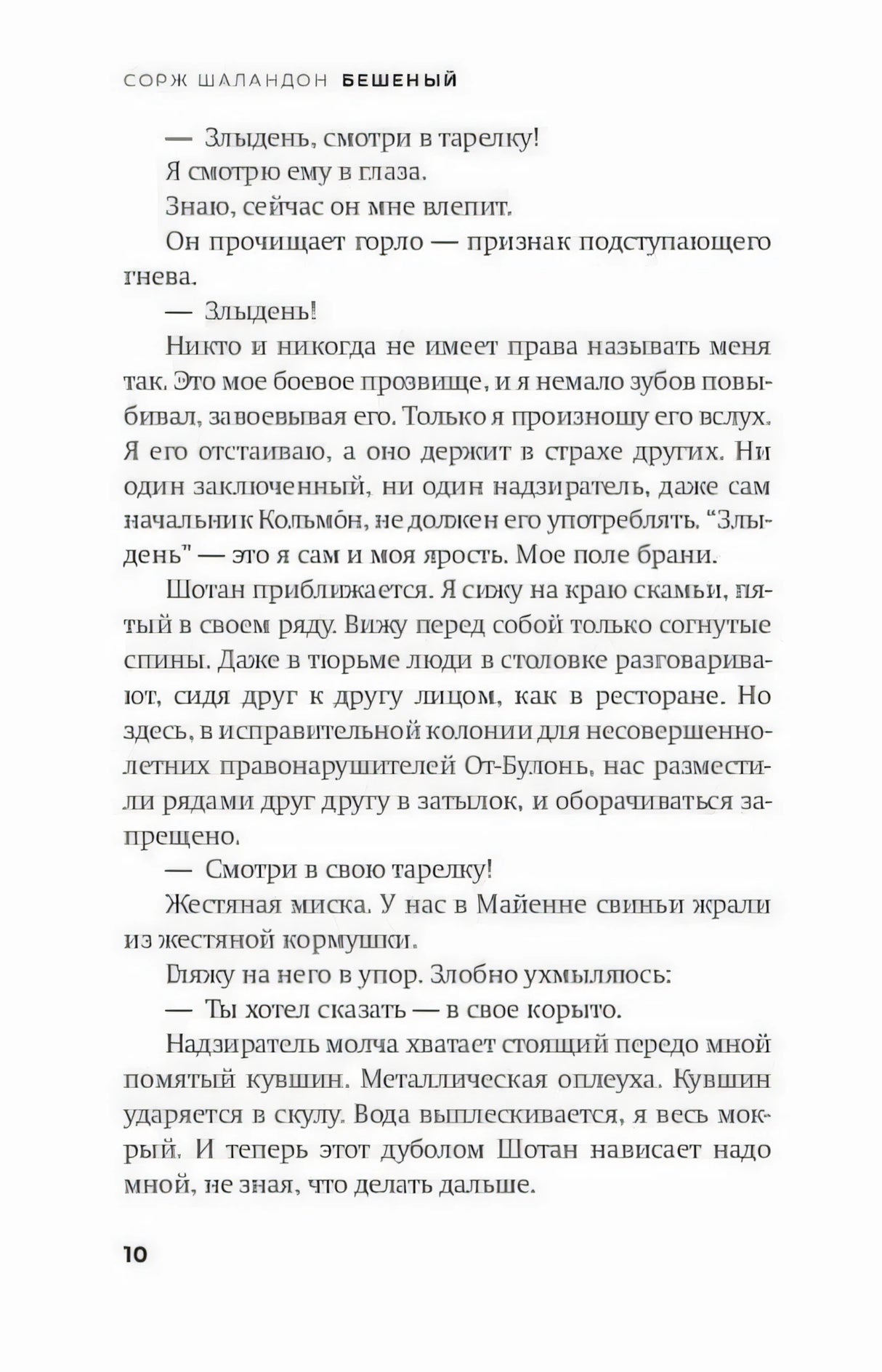 Страница 10 романа «Бешеный» с текстом главы