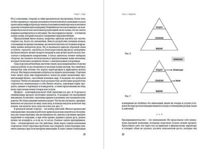Разворот книги: текст главы и две схемы-пирамиды на правой странице