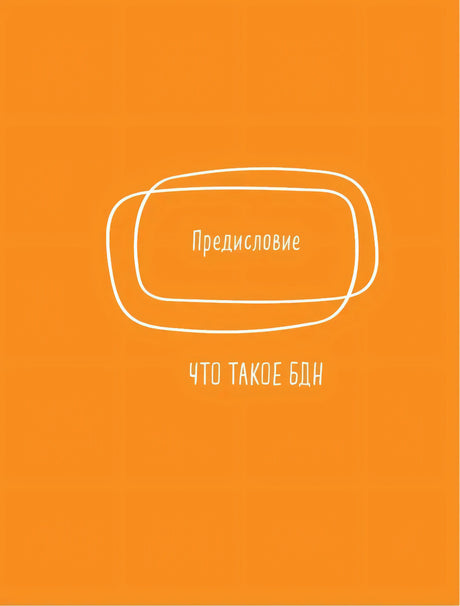 Оранжевая страница предисловия «Что такое БДН»