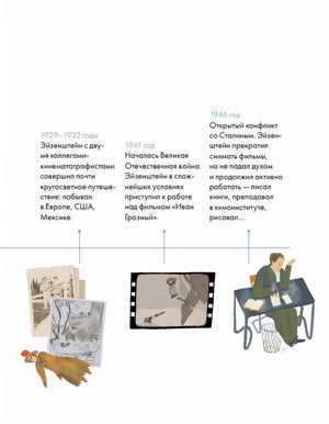 Страница с важными датами 1929–1946 годов в жизни Эйзенштейна