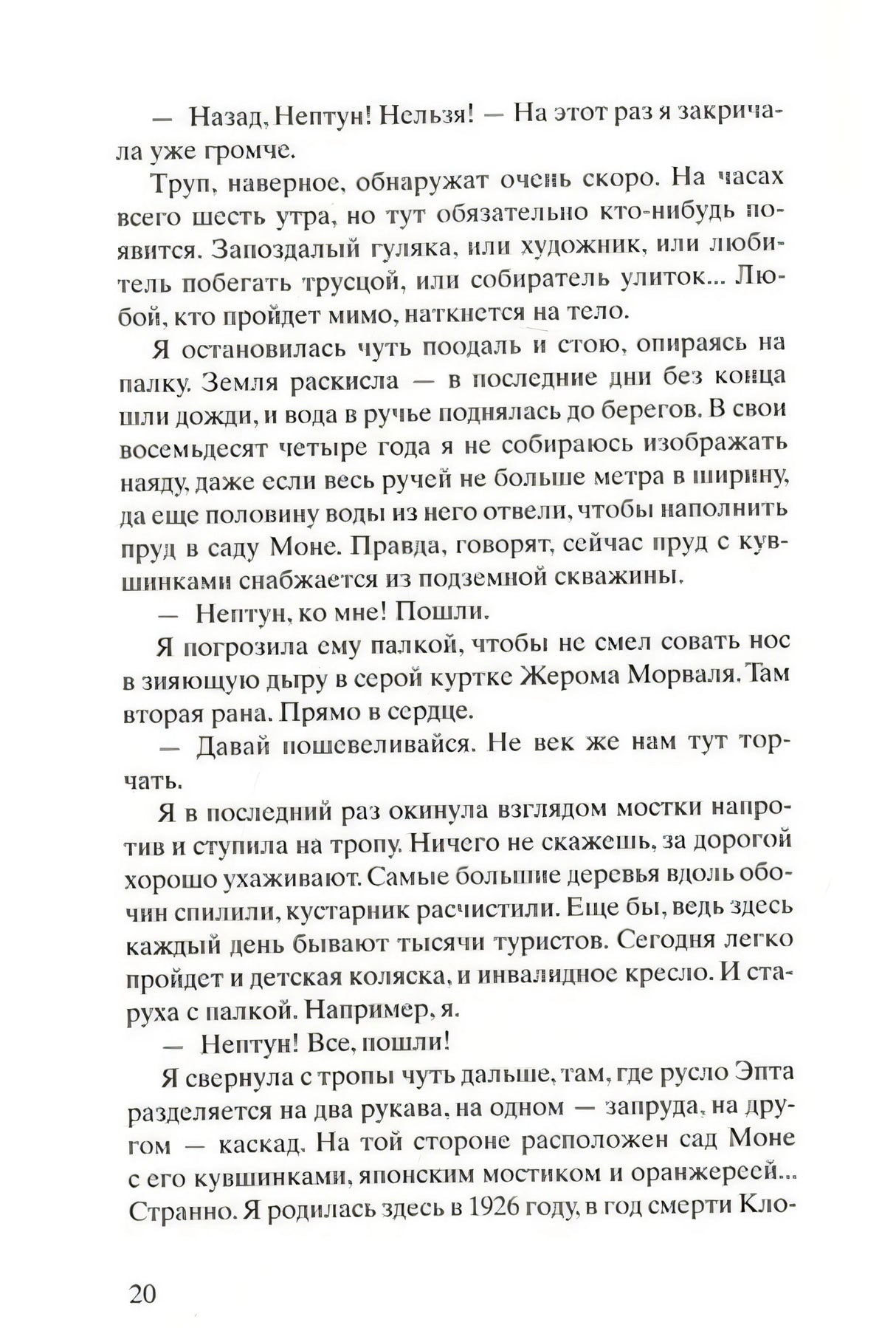 Текстовая страница романа, виден номер страницы 20.