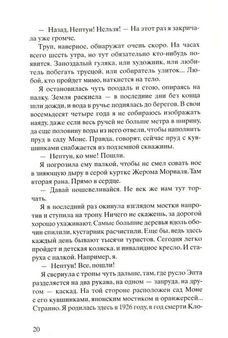 Текстовая страница романа, виден номер страницы 20.