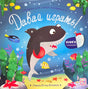 Обложка «Давай играть! Прятки для самых маленьких», чёрная акула среди рыб под водой, Mula Mama