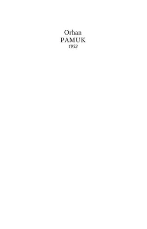 Белая страница с надписью Orhan PAMUK 1952