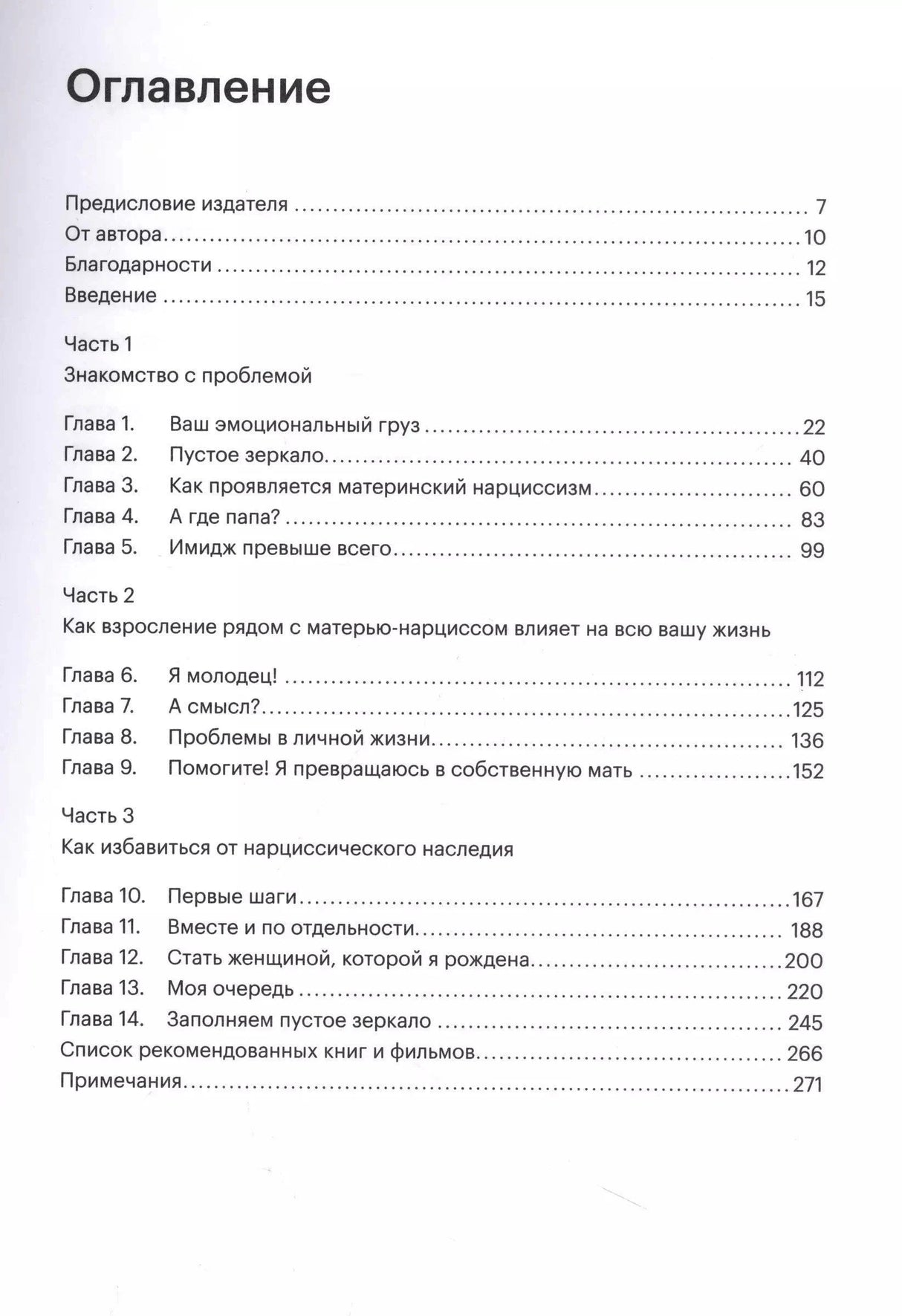 Страница оглавления книги
