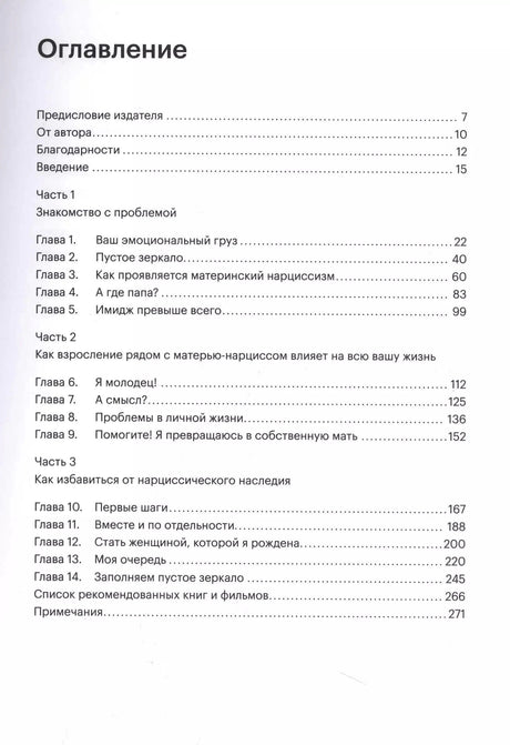 Страница оглавления книги