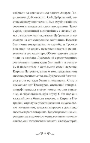 Страница 11 с текстом повести «Дубровский»