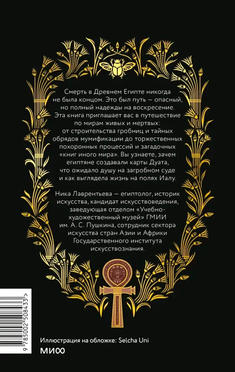 Задняя обложка книги с аннотацией в золотой декоративной рамке
