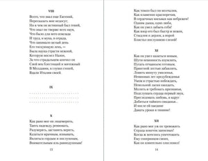 Разворот со стихами романа, страницы 13–14