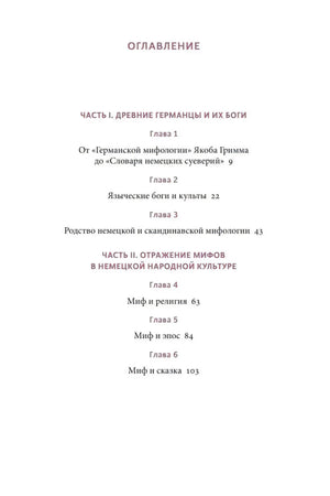 Первая страница оглавления с частями I–II и главами 1–6