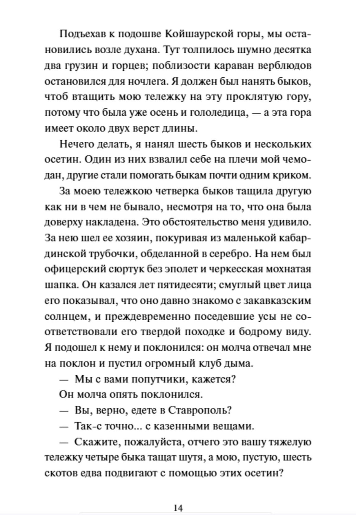 Страница 14 романа с описанием поездки к Койшаурской горе