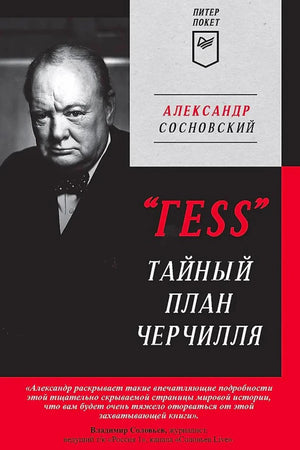 Обложка книги Александра Сосновского «ГЕSS. Тайный план Черчилля» с портретом Черчилля.