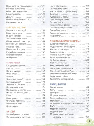 Содержание: транспорт, тело человека, растения, животные