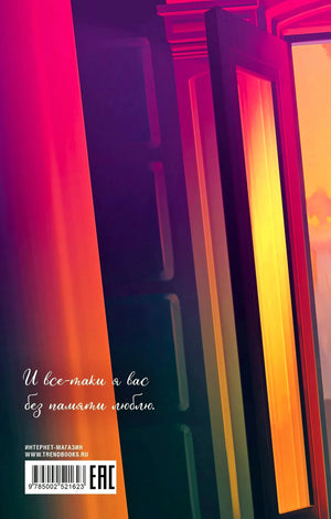 Задняя обложка с цитатой, дверью, штрихкодом и ISBN