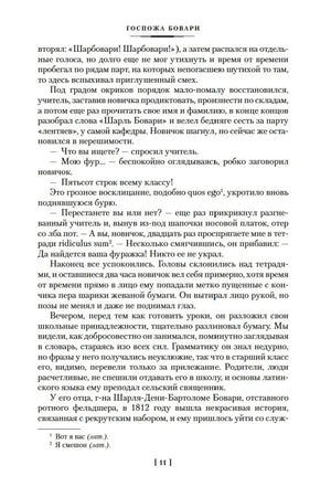 Текст романа «Госпожа Бовари» с примечаниями, страница 11.