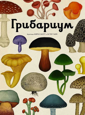 Обложка книги «Грибариум» с ботаническими иллюстрациями грибов