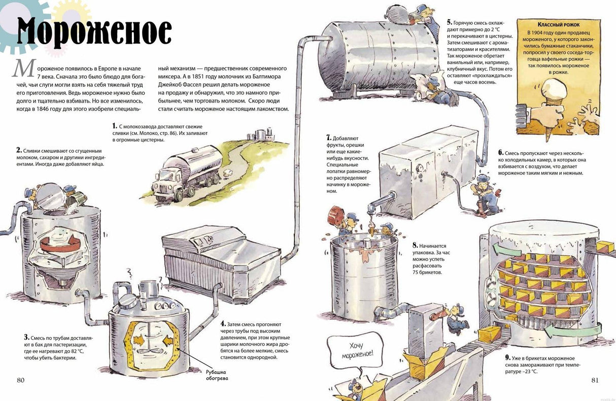 Как делают мороженое: этапы производства