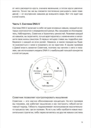 Страница 15 с диаграммой DNA-V и текстом первой части книги