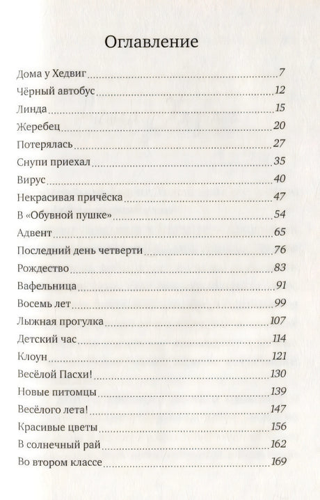 Оглавление книги со списком глав