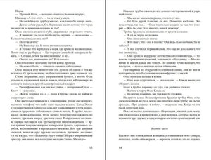 Разворот романа с текстом, страницы 13–14.