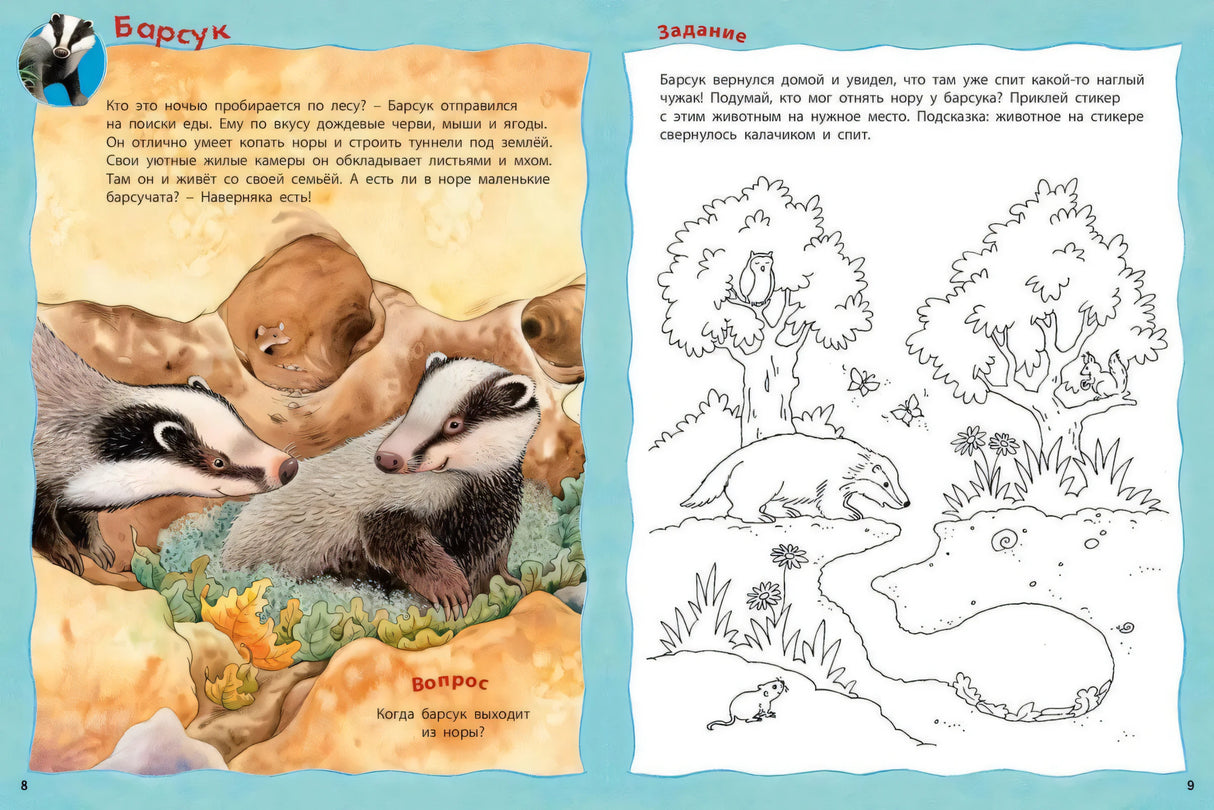 Кто живет в лесу? Книжка-активити 978-5-00198-038-4 - 2