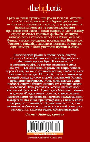 Задняя обложка романа с аннотацией, отзывом критика и штрихкодом.